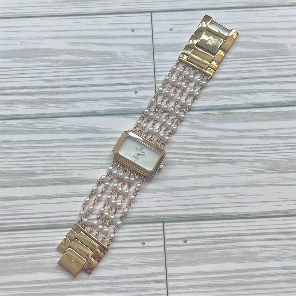 Anne Klein Pearl Bracelet Watch